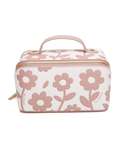 Pink - Floral Mini Train Case
