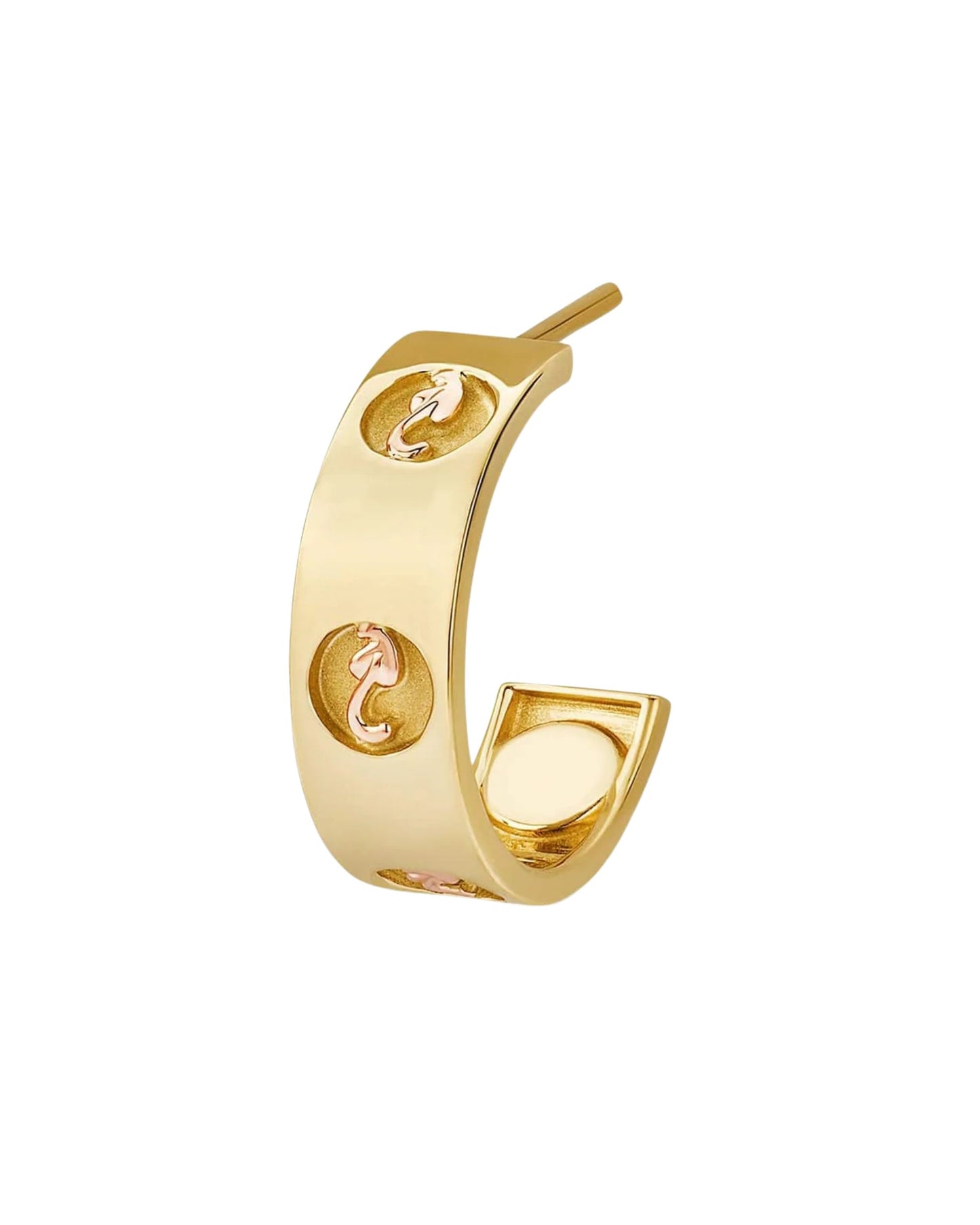 Insignia 9ct Solid Gold Half-Hoop Earrings