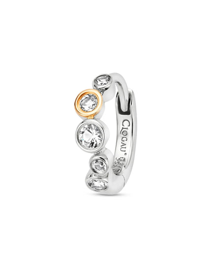 Celebration Sterling Silver Huggie Hoop Earrings with Topaz
