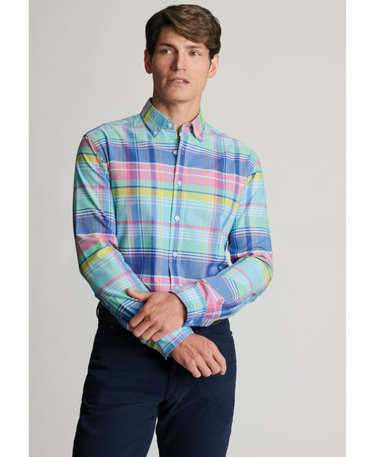 Blue Madras Oxford Shirt