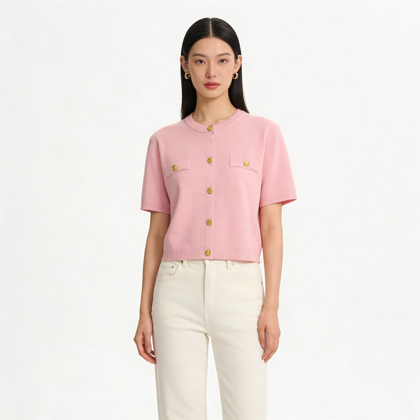 Boxy T-shirt Cardigan - Small