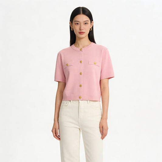 Boxy T-shirt Cardigan - Medium