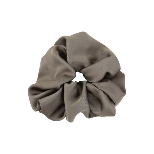 Extra large silky scrunchie in khaki
