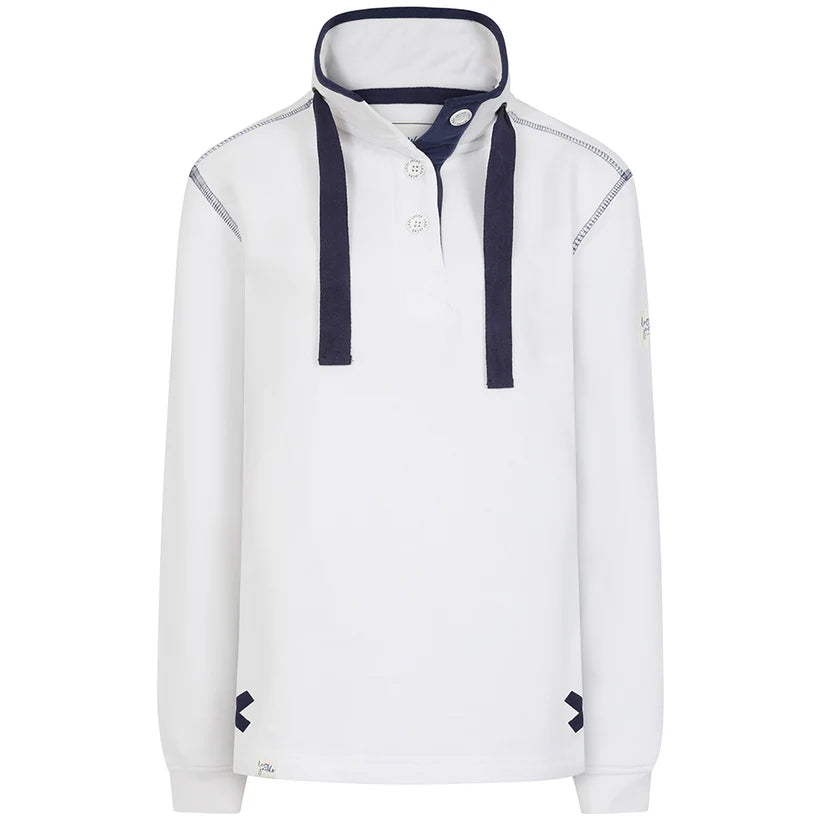 Button Neck Plain Sweatshirt