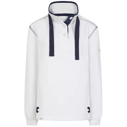 Button Neck Plain Sweatshirt