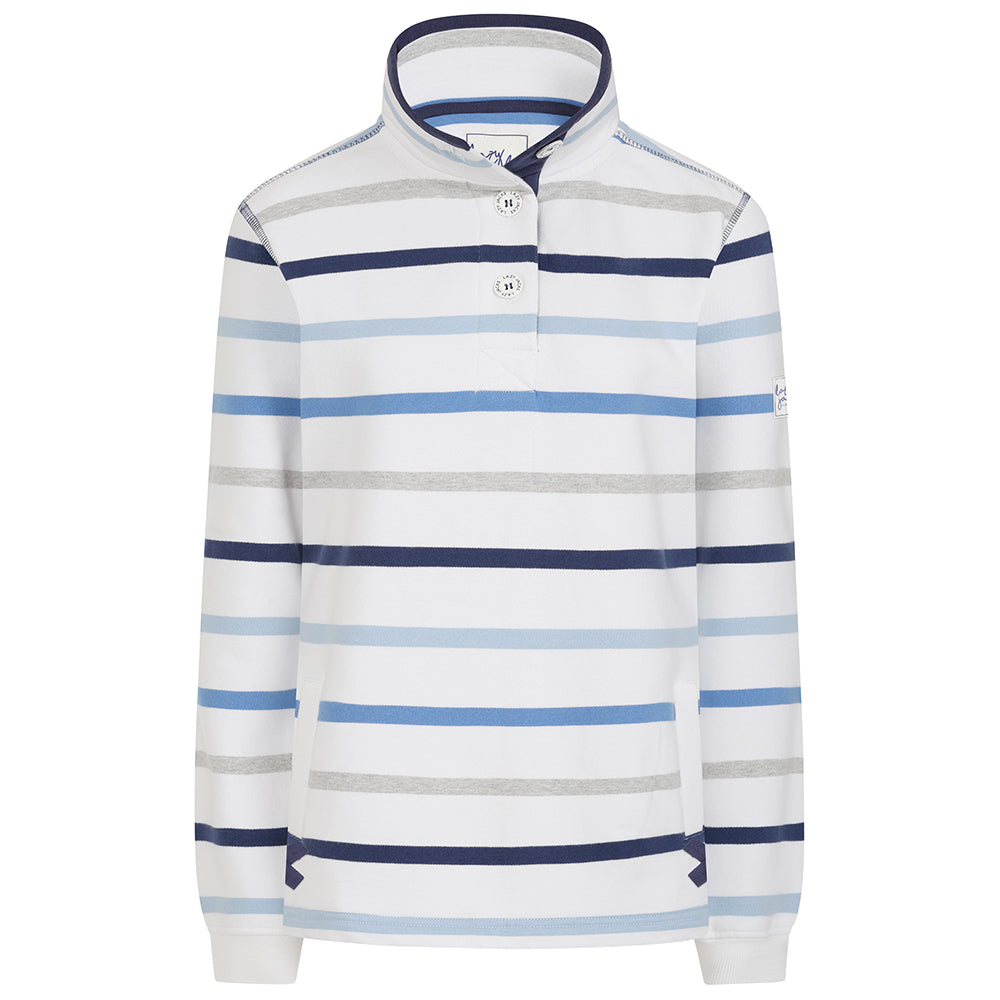 Slim Fit Button Neck Sweatshirt