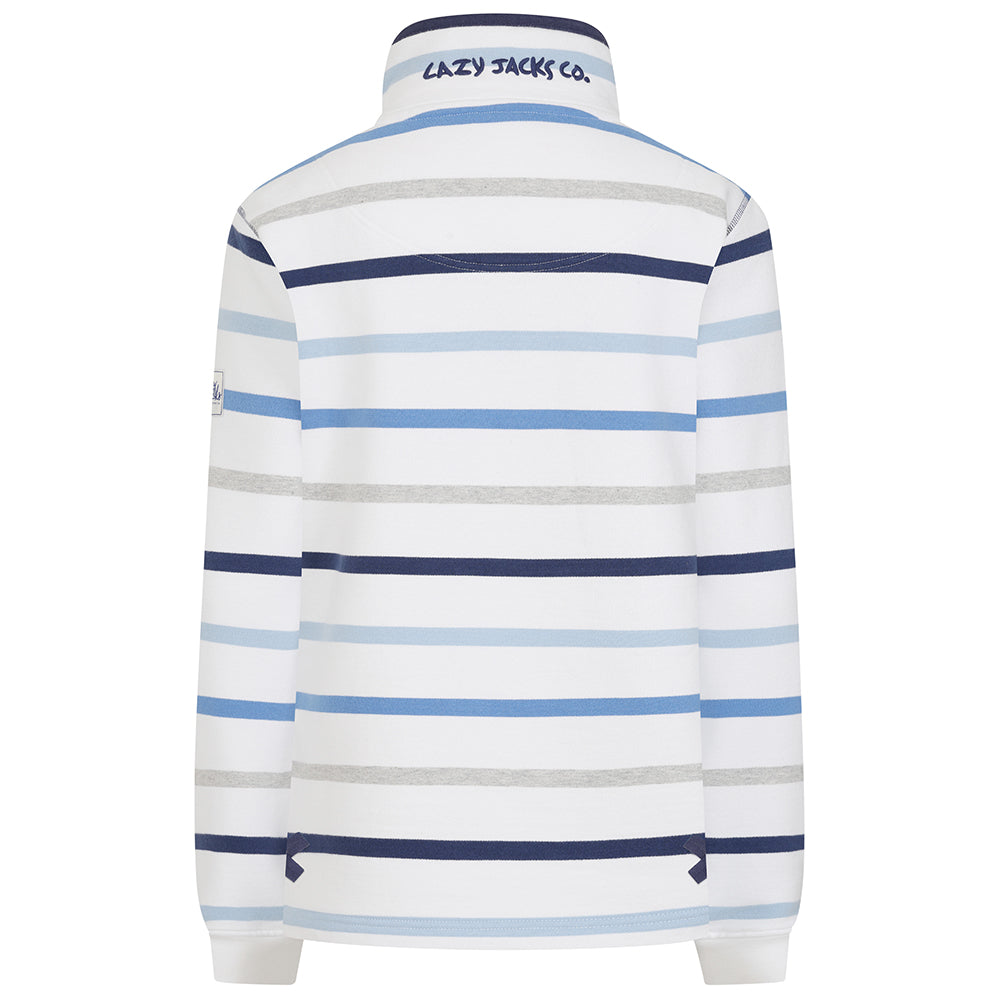 Slim Fit Button Neck Sweatshirt