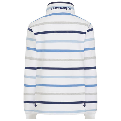 Slim Fit Button Neck Sweatshirt