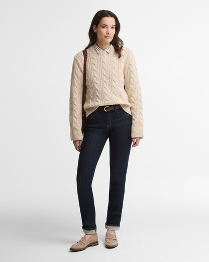 Joan Cropped Cable Knit Jumper
