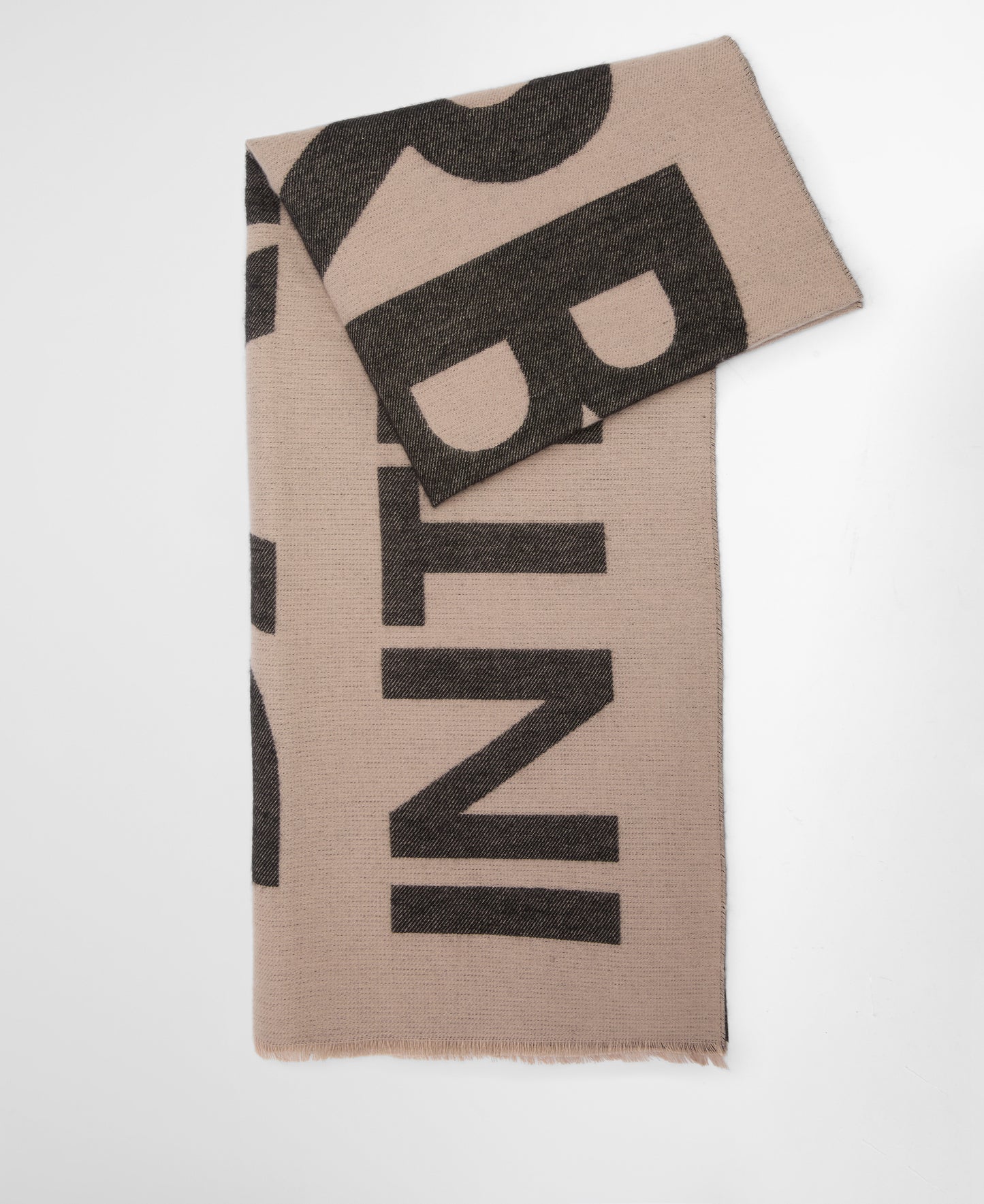 Milla Logo Scarf - Oat/Black