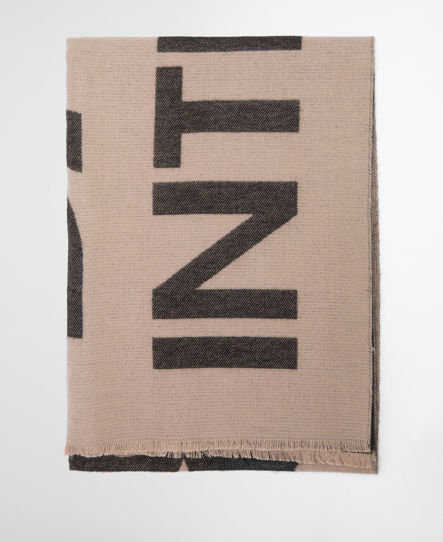 Milla Logo Scarf - Oat/Black