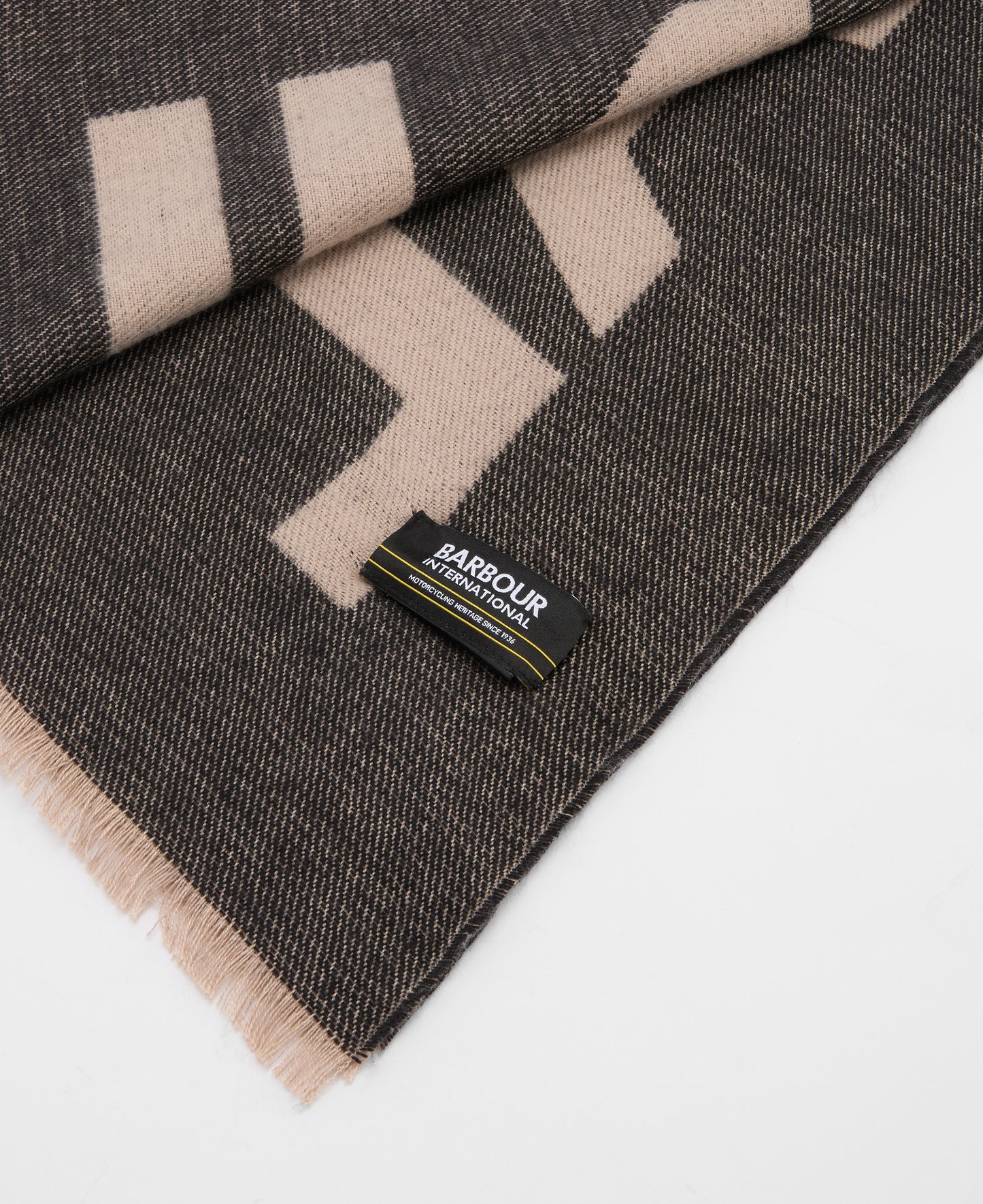 Milla Logo Scarf - Oat/Black