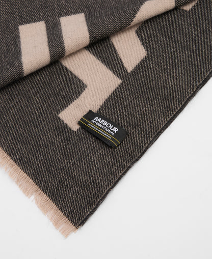 Milla Logo Scarf - Oat/Black