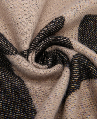 Milla Logo Scarf - Oat/Black