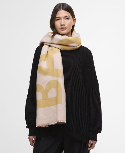 Milla Logo Scarf - Jasmine/Burnished Gold