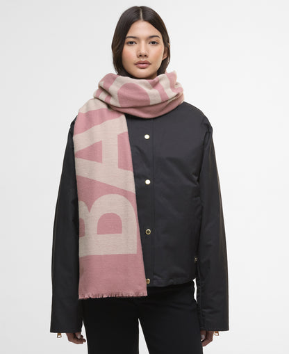 Milla Logo Scarf - Raspberry/Jasmine
