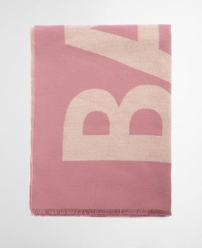 Milla Logo Scarf - Raspberry/Jasmine