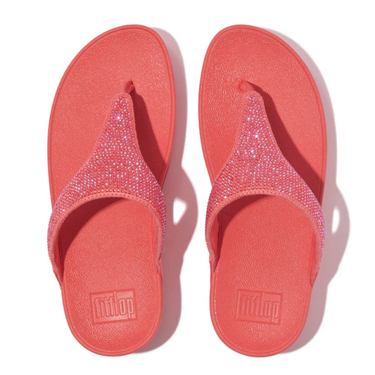 LULU CRYSTAL EMBELLISHED TOE-POST SANDALS