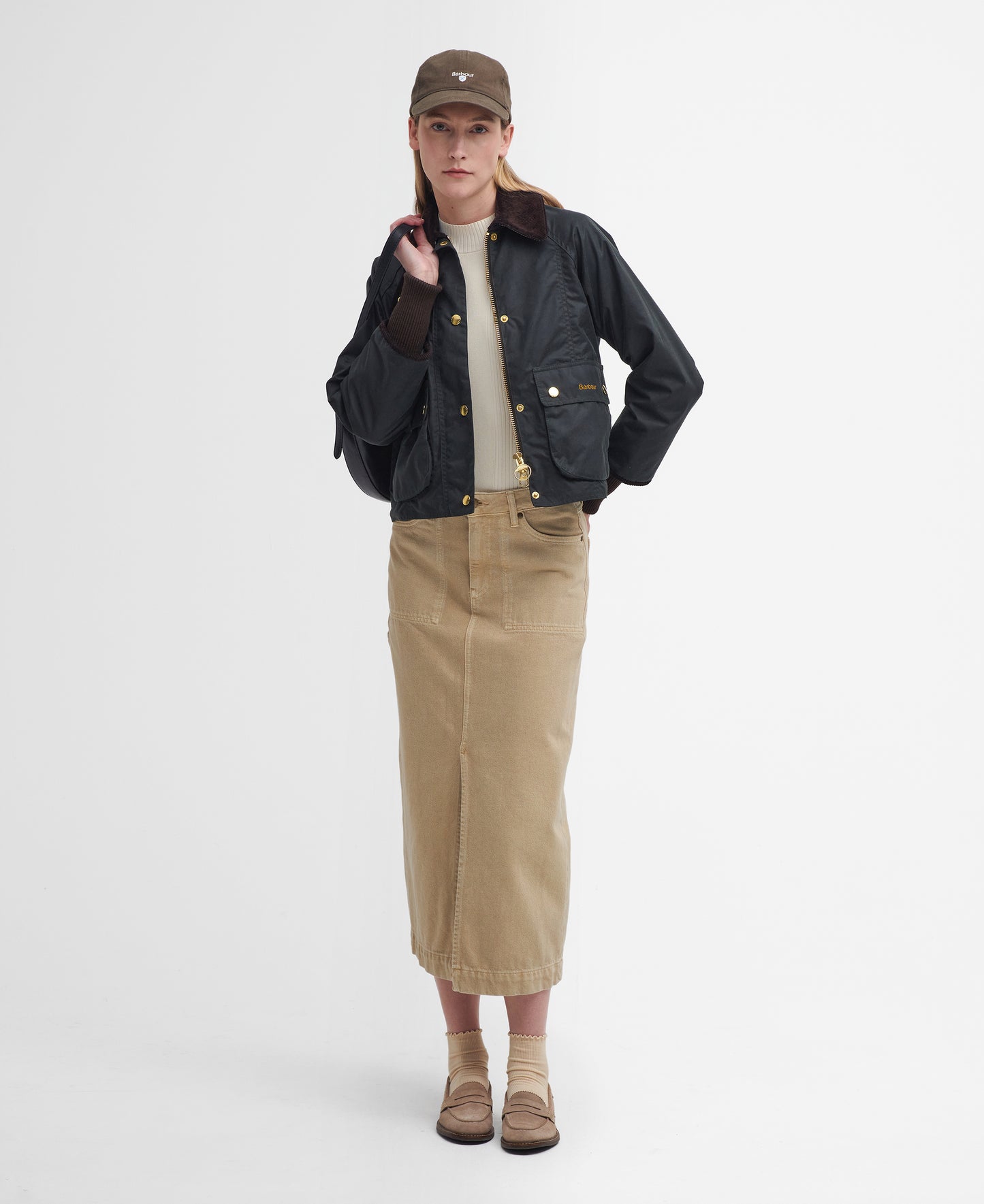 Cropped Beadnell Waxed Jacket