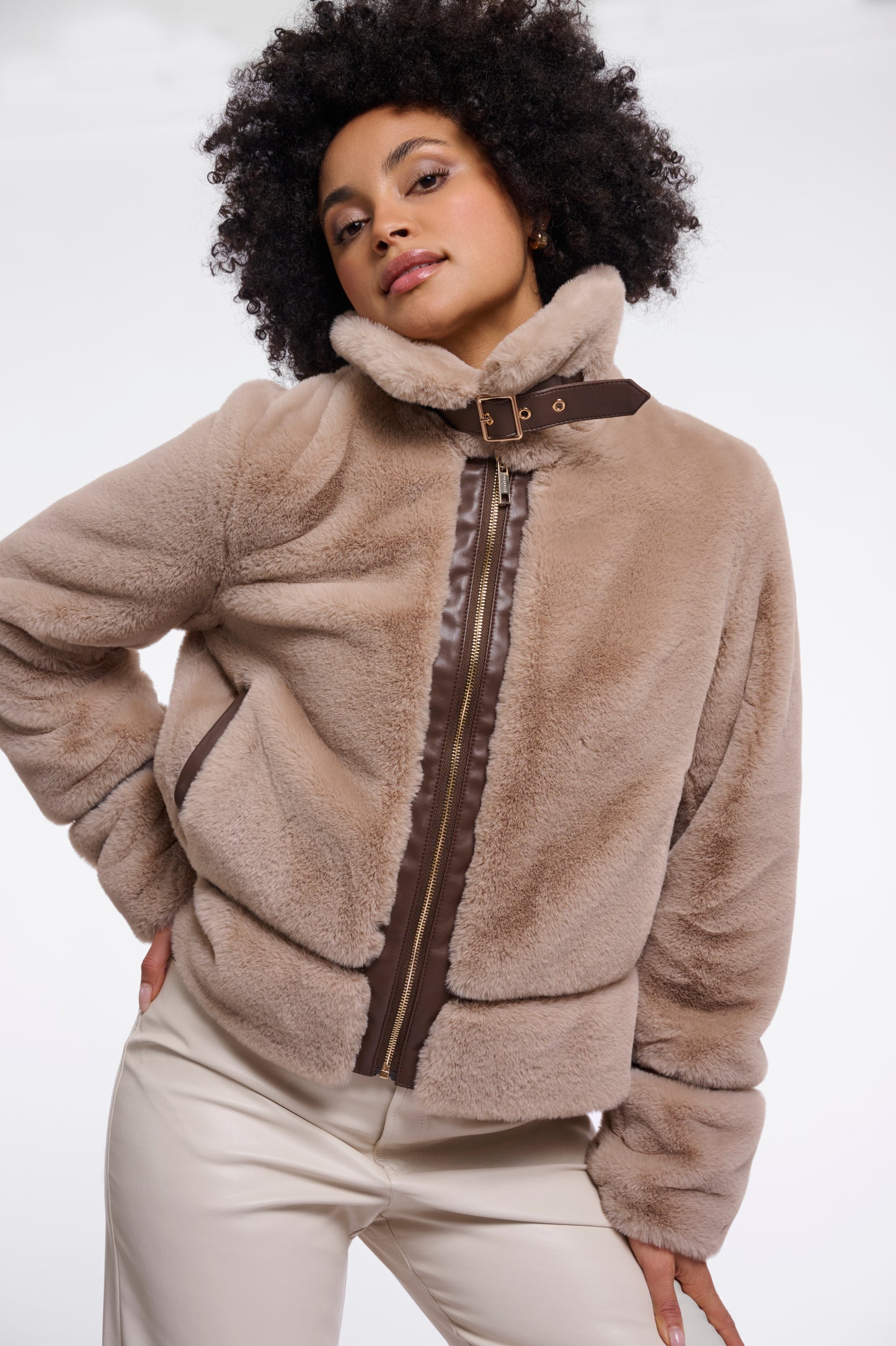 Short Faux Fur Jacket