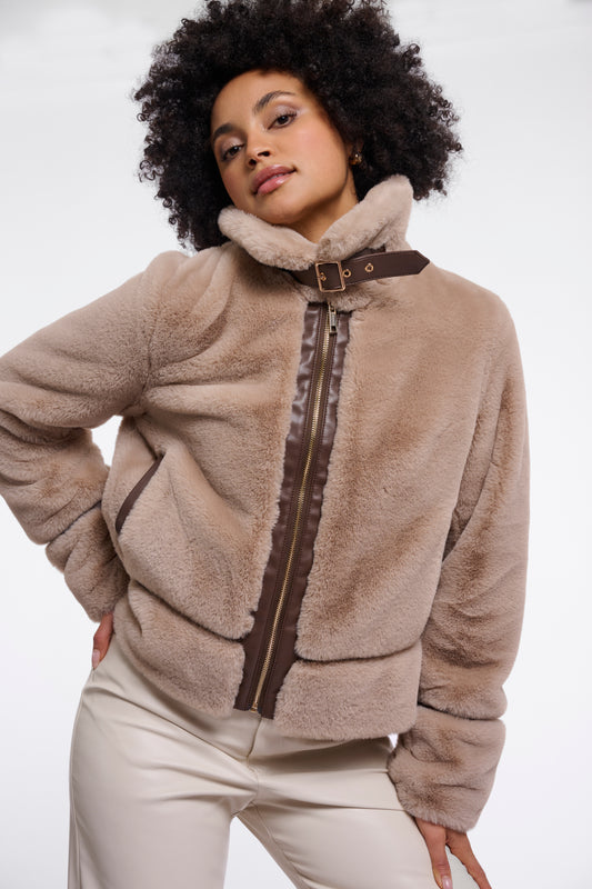Short Faux Fur Jacket