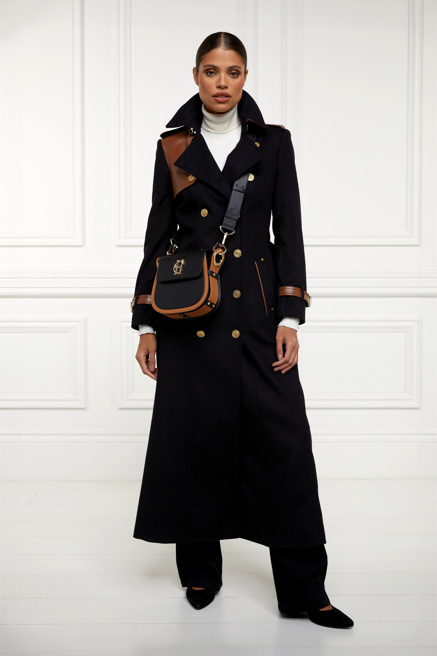 Chelsea Saddle Bag (Black/Tan)