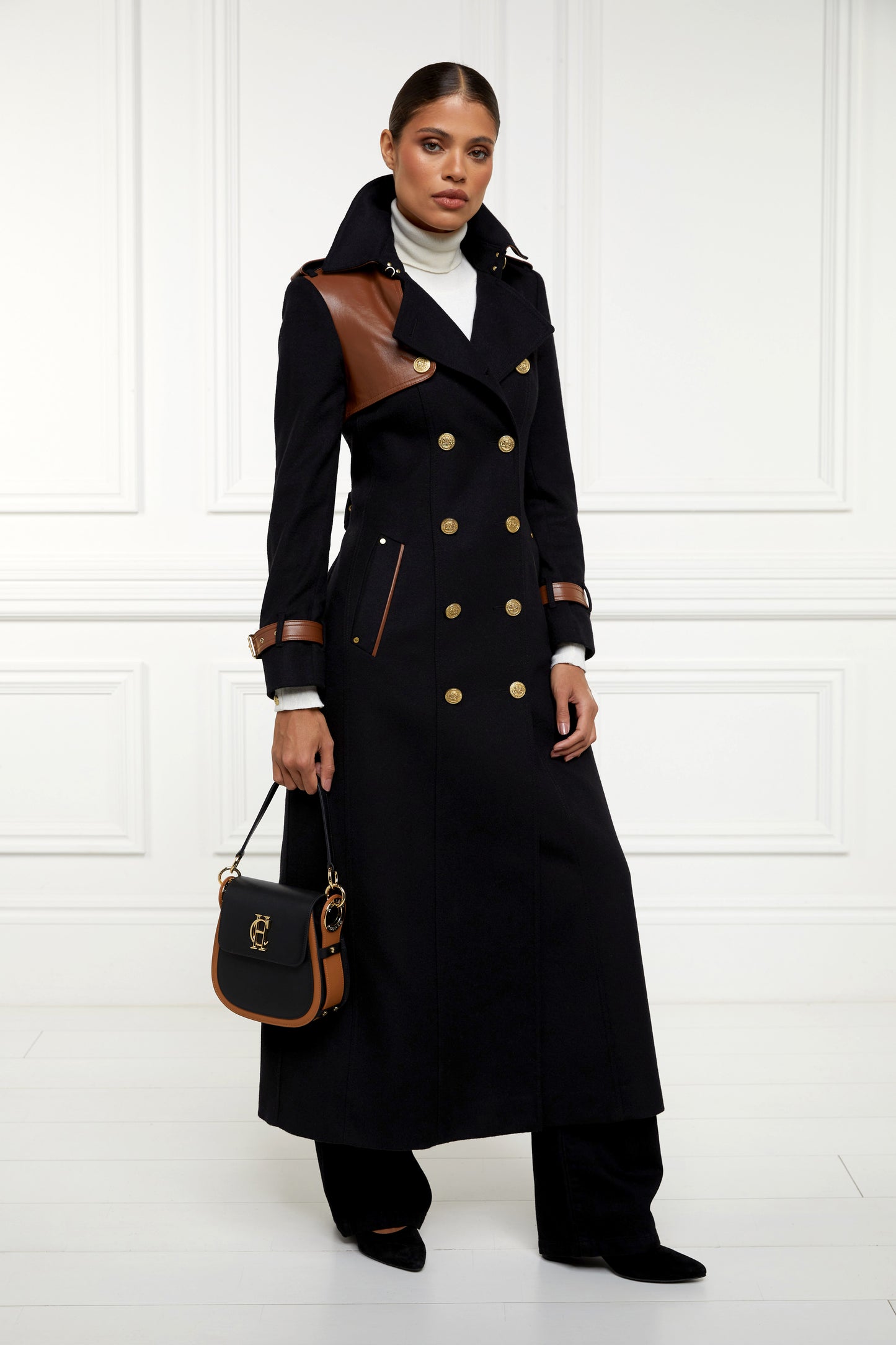Chelsea Saddle Bag (Black/Tan)