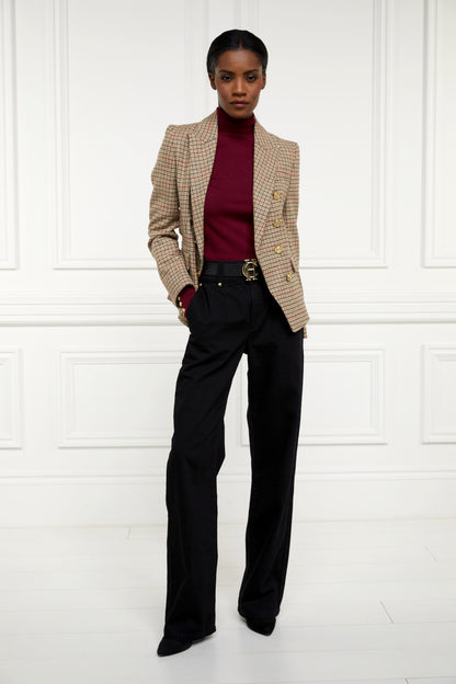 Buttoned Knit Roll Neck