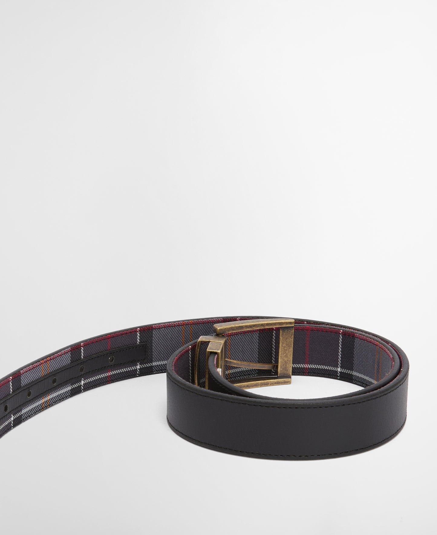 Reversible Tartan Leather Belt