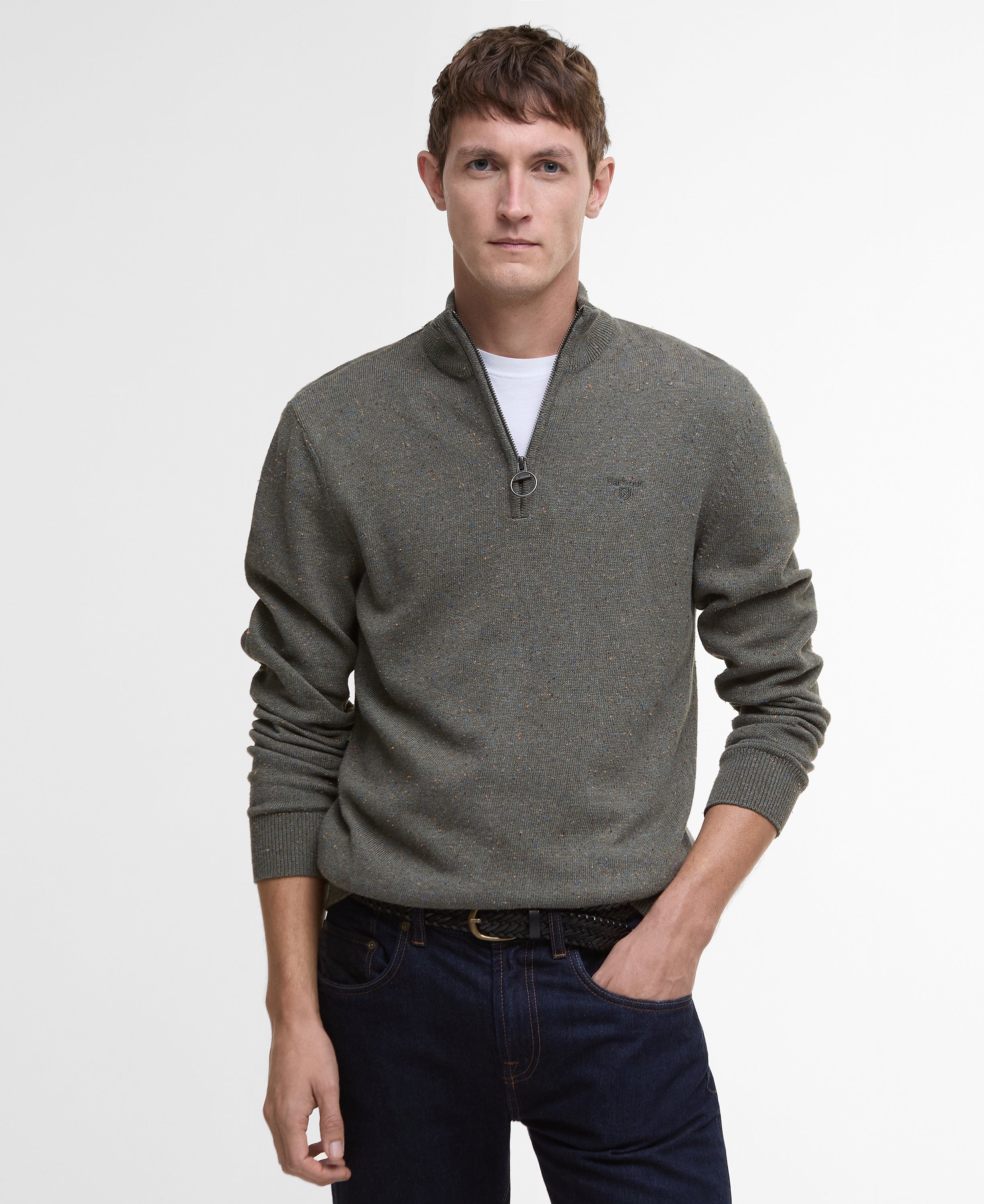 Cotton Tainsbury Half Zip Sweater – Nicholls