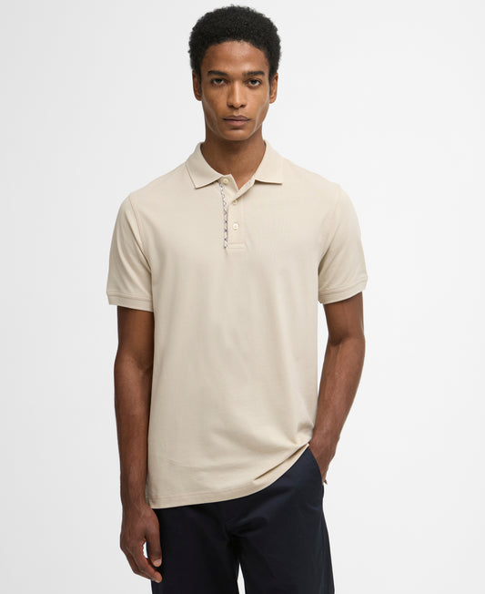 Reston Tartan Trim Tailored Polo Shirt