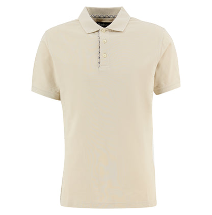 Reston Tartan Trim Tailored Polo Shirt