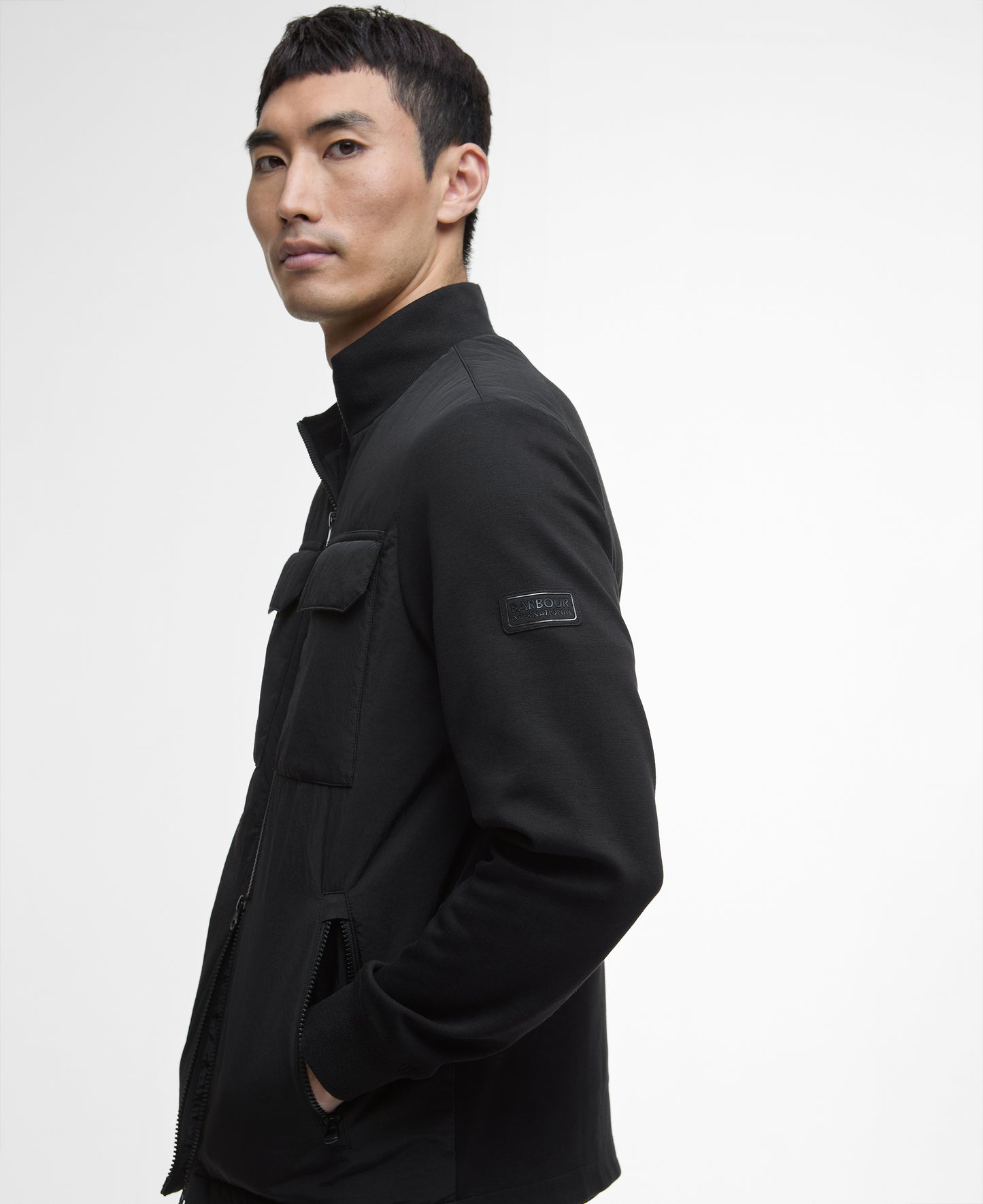 Ethan Funnel Neck Quilted Sweater