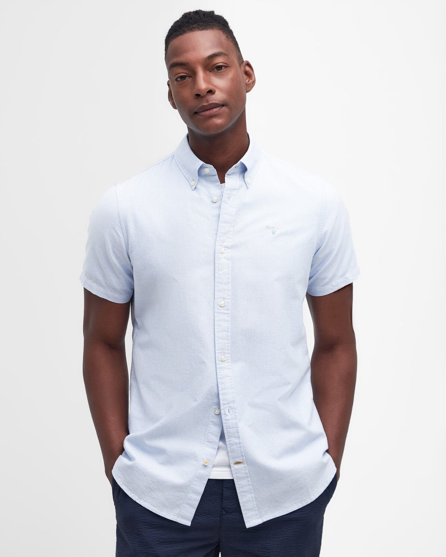 Striped Oxtown Short Sleeve Tailored Shirt