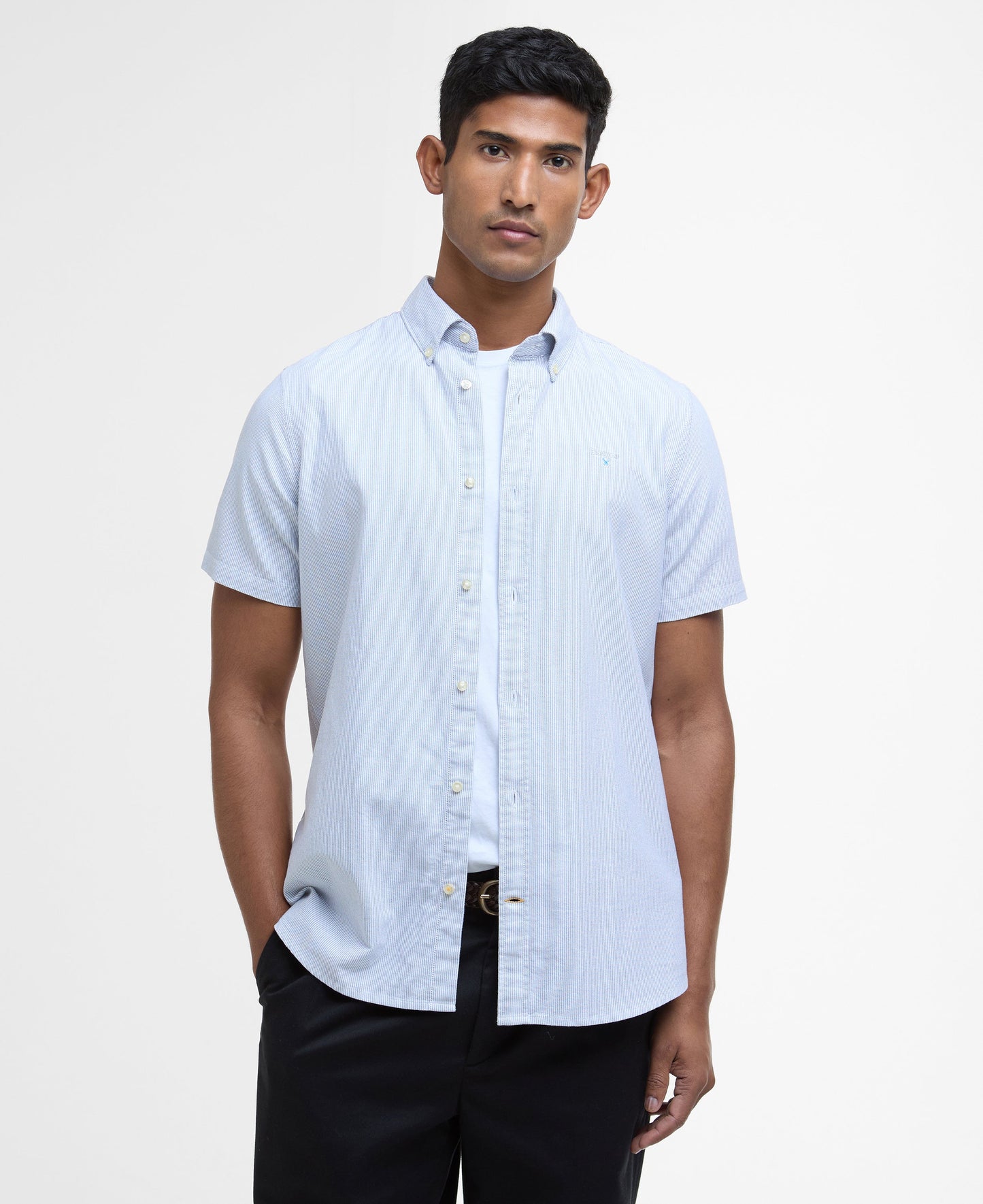 Striped Oxtown Short Sleeve Tailored Shirt