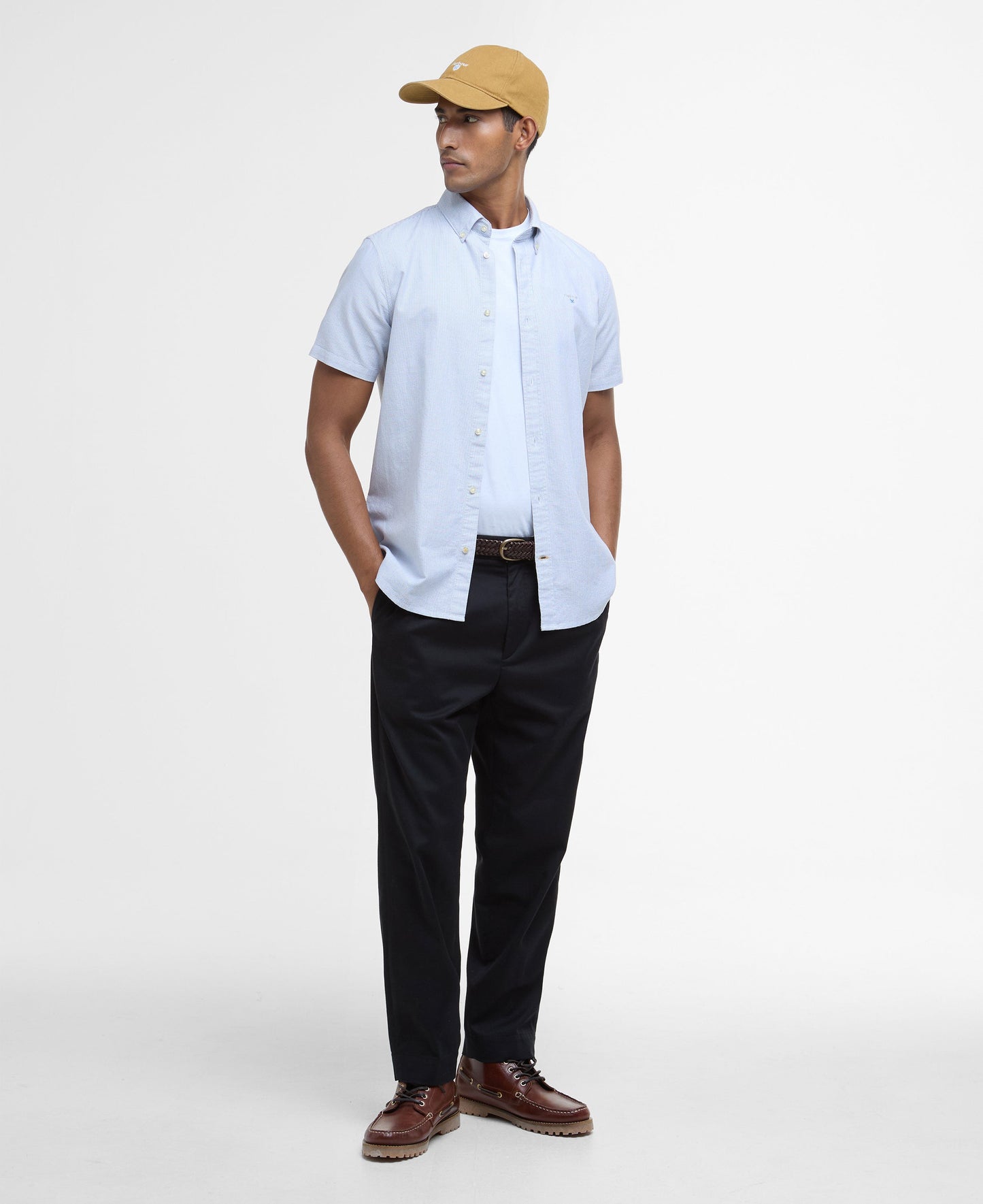 Striped Oxtown Short Sleeve Tailored Shirt
