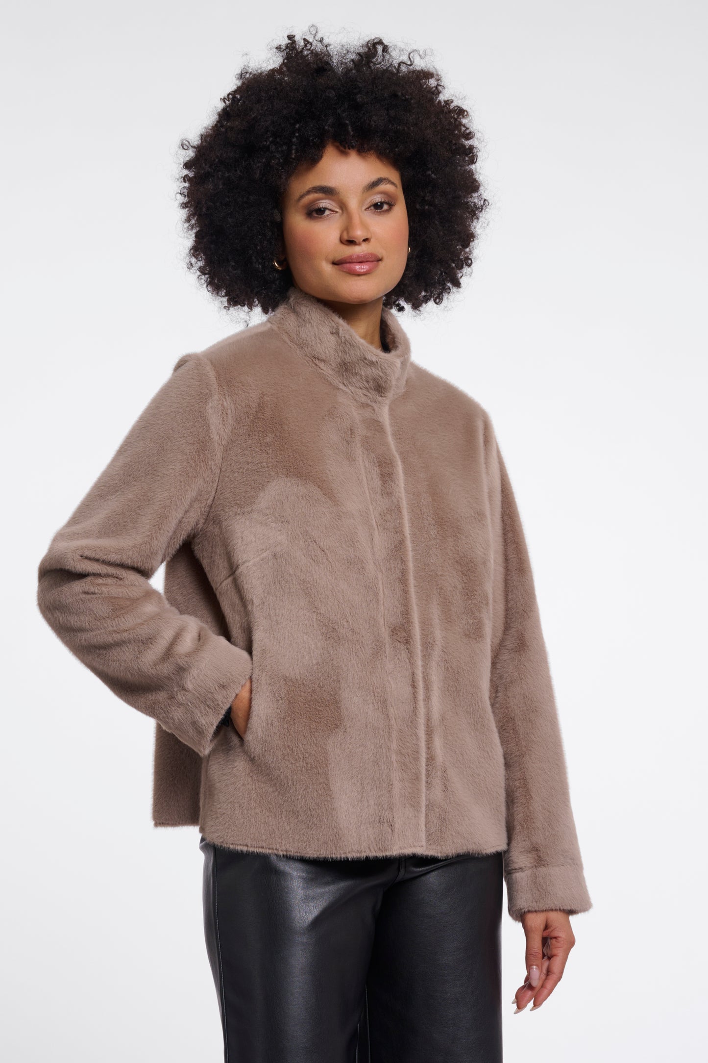 Short Faux Fur Jacket