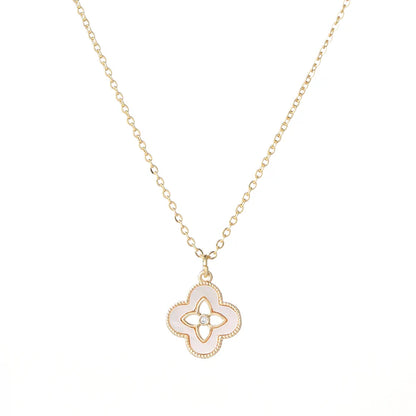 Gold Plated Mother Of Pearl Necklace