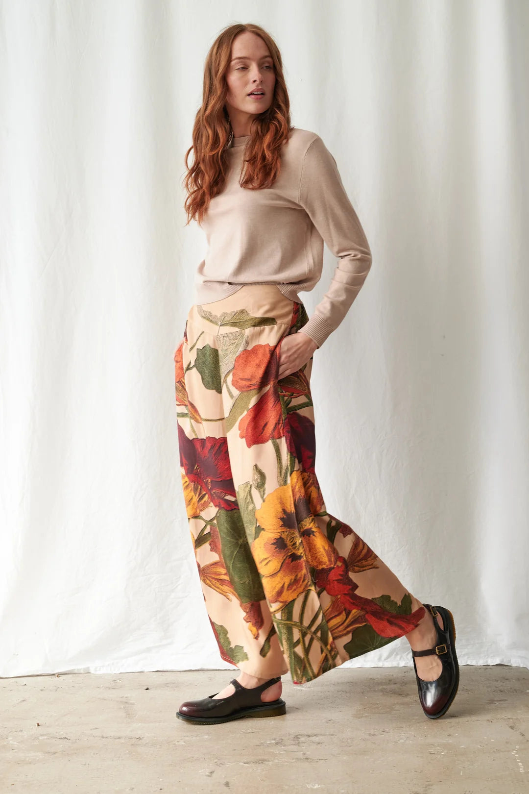 Nasturtium Fawn Palazzo Pants - S/M