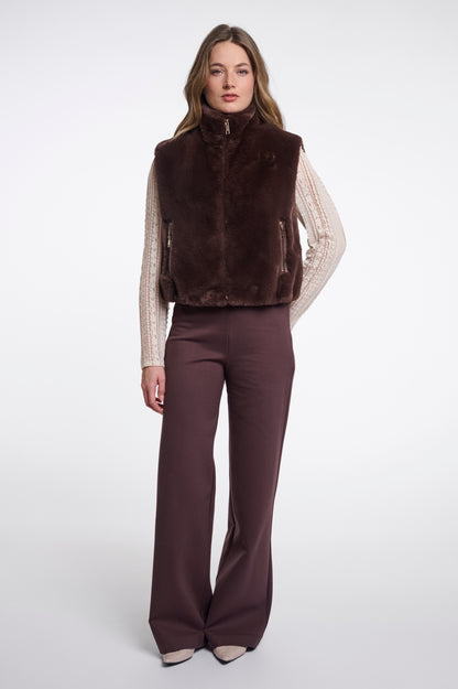 Short Faux Fur Waistcoat