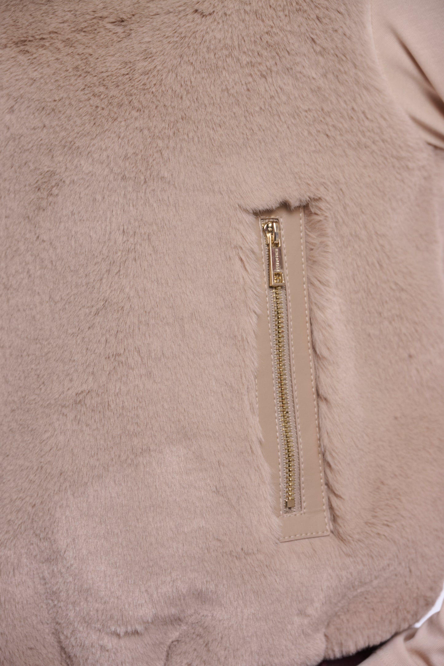 Short Faux Fur Waistcoat