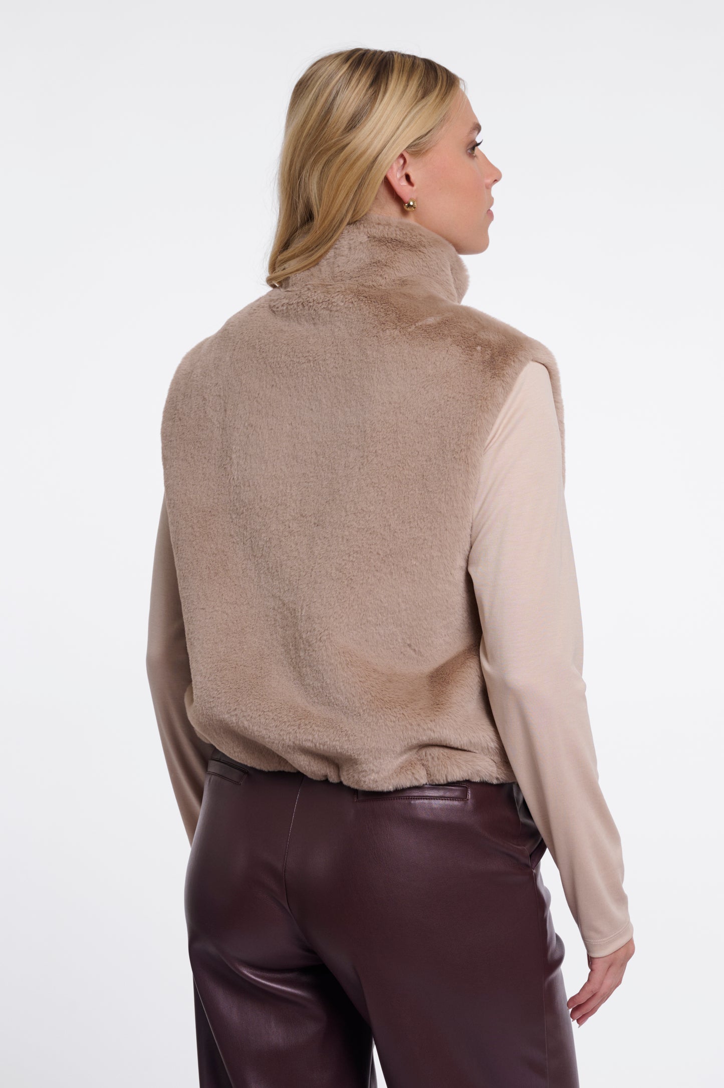 Short Faux Fur Waistcoat
