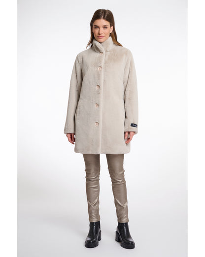 Single Breasted Fake Fur coat