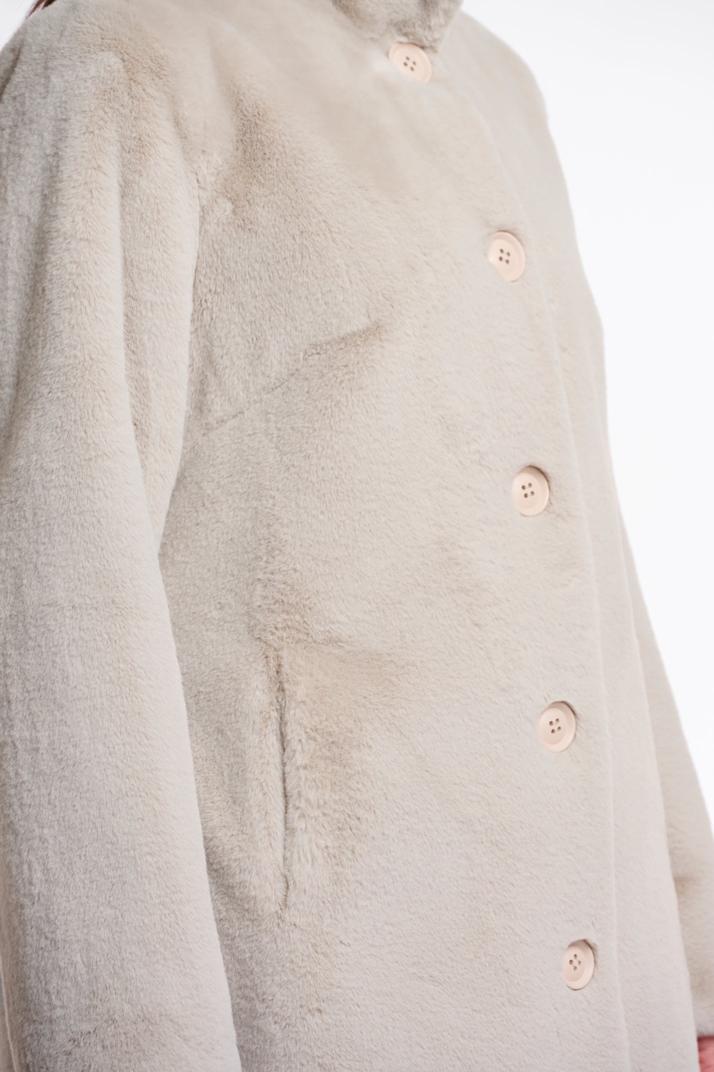 Single Breasted Fake Fur coat