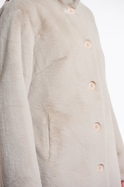 Single Breasted Fake Fur coat