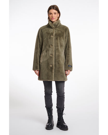 Single Breasted Fake Fur coat