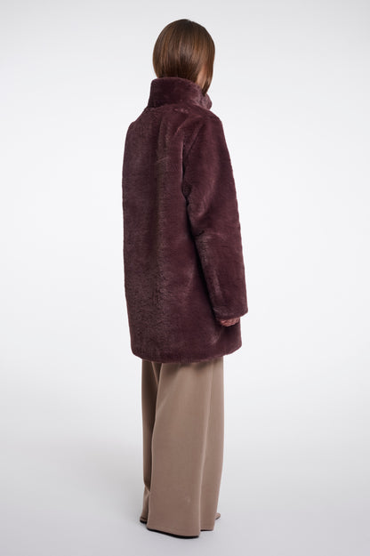 Single Breasted Faux Fur Coat