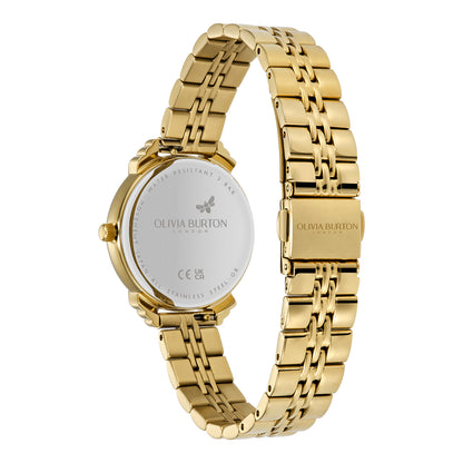 Classic 30mm Art Deco Emerald & Gold Bracelet Watch