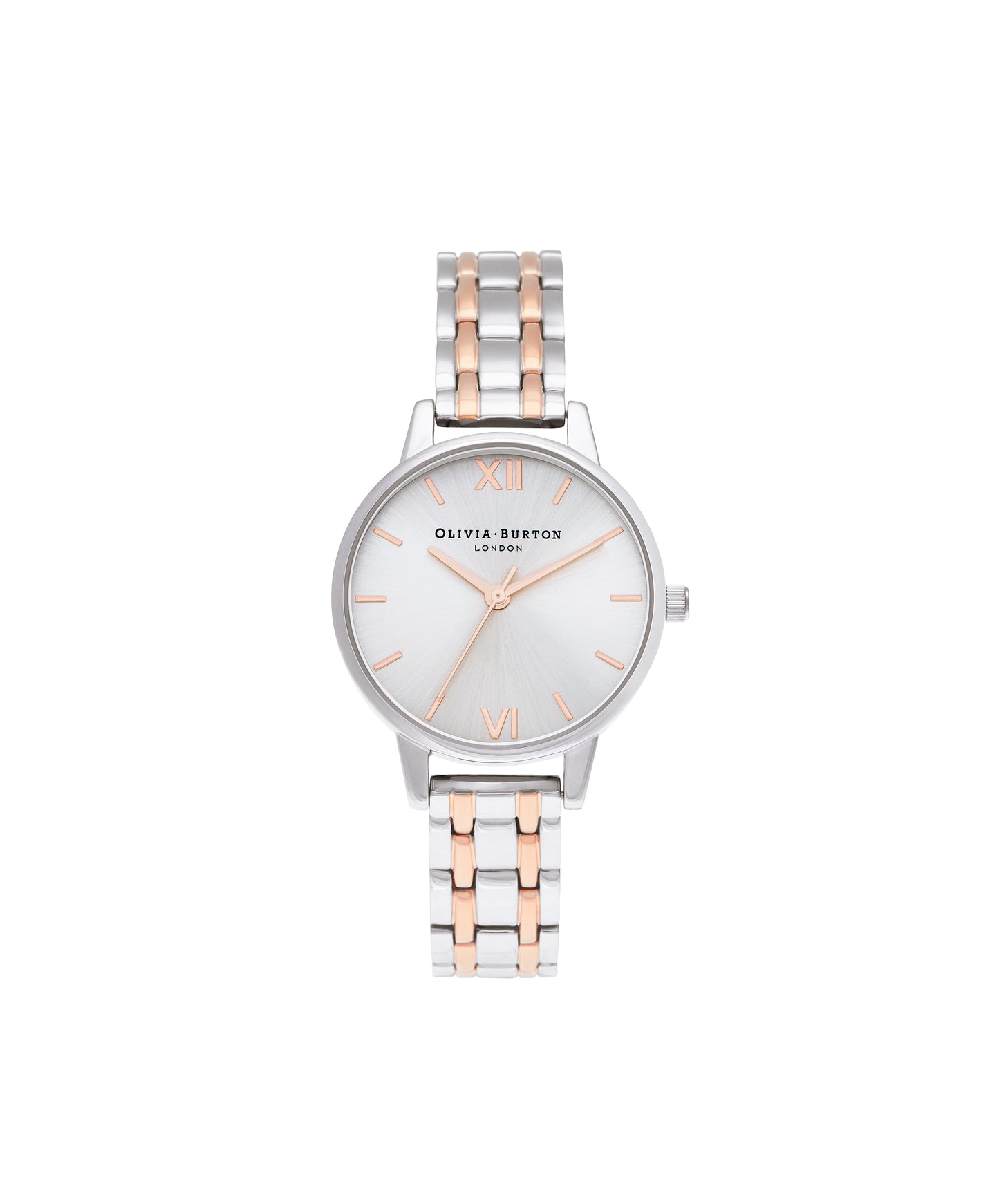 The England 30mm Silver & Carnation Gold Bracelet Watch