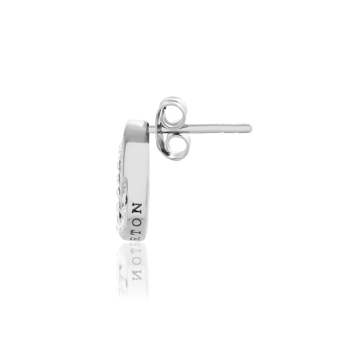 Classic Silver Interlink Drop Stud Earrings